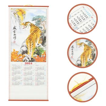 Подвесной Календарь в Китайском стиле 2024 Год Дракона Подвесной Календарь Украшение В Китайском стиле