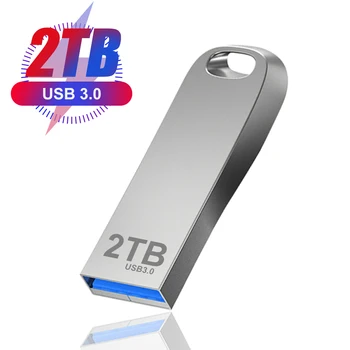 Новый 2023 Металлический Флеш-Накопитель 2 ТБ Cle Usb Флэш-Накопители 1 ТБ Высокоскоростной Флешки 512 ТБ Портативный SSD Memoria Usb 3.0 Диск Бесплатная Доставка