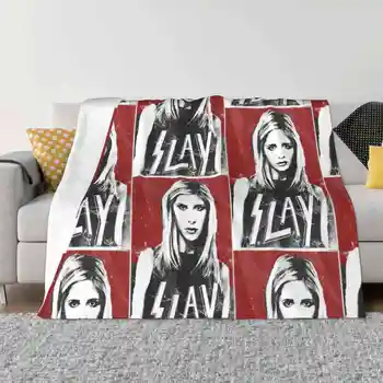 Одеяло Buffy 'Slay' Мягкое теплое портативное одеяло для путешествий Buffy The Vampire Баффи Гриндхаус Вампиры 90-Х Ретро Сара Мишель