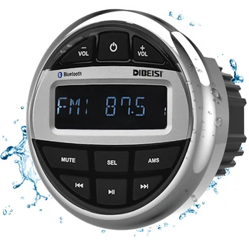 Водонепроницаемый морской стерео Bluetooth-радио Мотоцикл Аудио Лодка Автомобильный MP3-плеер Автоматическая звуковая система FM AM Приемник для СПА UTV ATV