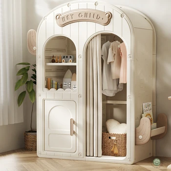 Детский гардероб, шкаф для хранения в домашней спальне, простой детский гардероб, шкафчик для одежды для младенцев, детский шкаф для одежды, пластик