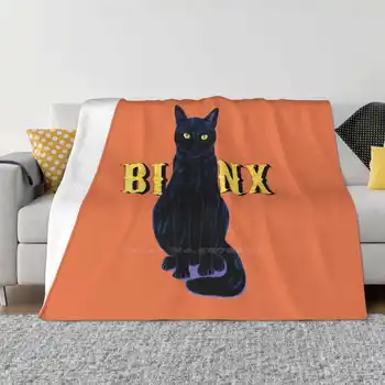 Black Cat Binx Halloween Мягкое Теплое Пледовое Одеяло Black Cat Binx Halloween Fan Art Оригинальный Жуткий Пикирующий Счастливый Жуткий Фокус
