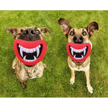 Прочные безопасные забавные пищащие игрушки для собак Звук губ дьявола Играющий / жующий щенок Сделает вашу собаку счастливой