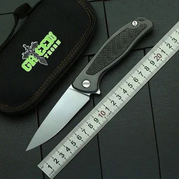 Складной нож GreenThorn F95, лезвие K110, Титановая ручка CF, Походные охотничьи Кухонные карманные ножи для фруктов, инструменты EDC