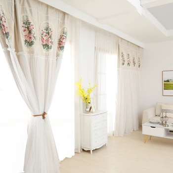 Плотные шторы корейской принцессы для гостиной, Корейская высококачественная 2-слойная вуаль Cortinas Guaze Tulles для детской спальни для девочек
