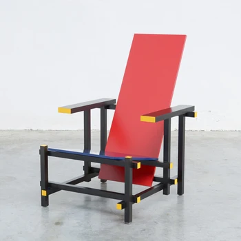 Дизайнер средневековой мебели, минималистичный диван для гостиной, кресло для отдыха, классический красно-синий стул, ограниченная серия
