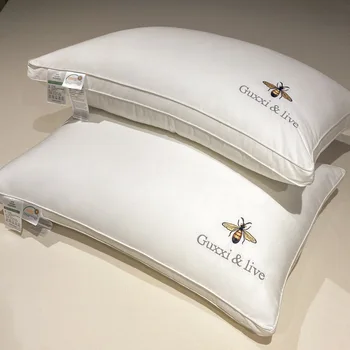 Основа подушки из 100% хлопка с соевым волокном, чистый хлопок, моющаяся подушка Типа A, Средняя подушка, высокая подушка, низкая подушка для сна, шейная подушка