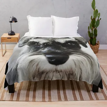 Собака-шнауцер домашние животные в полный рост собаки милый щенок Плед Диваны Одеяла для кровати Односпальное одеяло