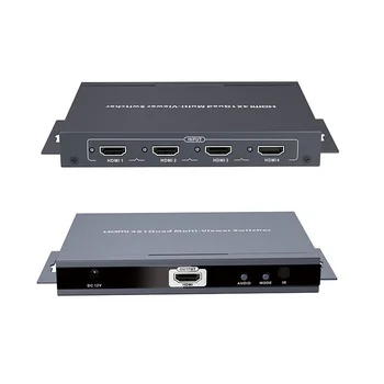 Новый 4x1 HDMI Multiviewer 1080p Quad Screen Real Time Multi Viewer Splitter Бесшовный Переключатель Передачи Данных с ИК-Пультом Дистанционного Управления LKV401MS-N
