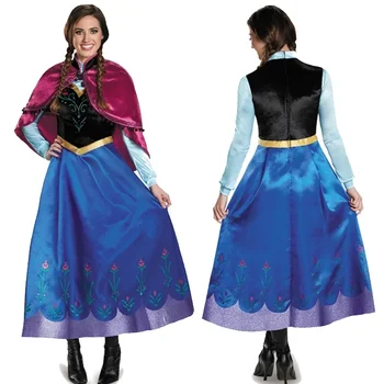 Аниме Принцесса Анна Косплей Костюм для взрослых Одежда Снежной Эльзы Сказочные вечерние платья для женщин Костюмы на Хэллоуин 2022