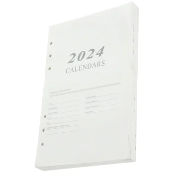 Английский планировщик на 2024 год пополняется, 2023 год Вставляется в календарь, бумага для пополнения ежемесячного ежедневника формата А5