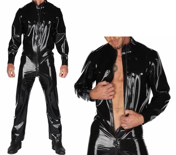 Латексный резиновый комбинезон Gummi, модный черный облегающий костюм для вечеринок, костюм Kurzarm Ganzanzug 0.4 мм