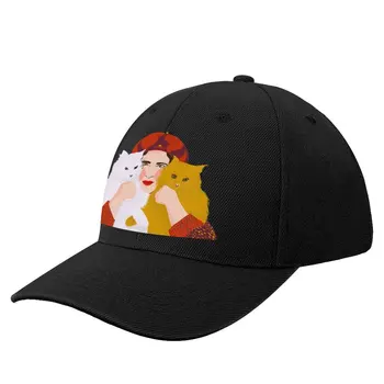 Две кошки и леди в шляпе Бейсболка Кепки Солнцезащитная кепка с защитой от ультрафиолета Солнечная шляпа Дизайнерские мужские шляпы Женские