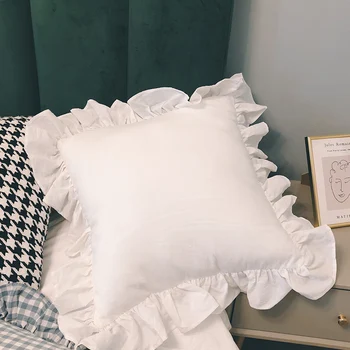 Хлопковая подушка Ins с сердцевиной, однотонная подушка, сердцевина диванной подушки, съемная и моющаяся, Прикроватная Простая спинка для подушки, домашний декор