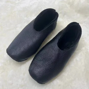 Зимняя обувь для женщин, ковровые носки, шерстяные домашние тапочки для мужчин, сохраняющие тепло в плюшевых очень толстых напольных носках, Меховая интегрированная обувь