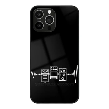 Педали Гитарных Эффектов Heartbeat Чехол Из Закаленного Стекла Для Iphone 14 13 12 11 Pro Xs Max Mini Xr 8 7 6S 5S Case Expression Pedal