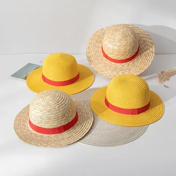 Точечная Тканая из бумаги Соломенная Шляпа Luffy Hatcospalyanime Dress Up Соломенная Шляпа Для Родителей и детей Солнцезащитная Шляпа Performance Cap