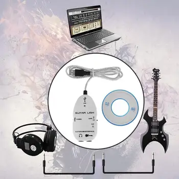 Аудиокабель для подключения гитары к звуковому проигрывателю USB, звуковой карте, эффектору, интерфейсу