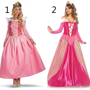 Взрослый розовый костюм принцессы, сексуальный костюм спящей красавицы, платье Авроры, женское платье для косплея, костюм принцессы Авроры Bellet,
