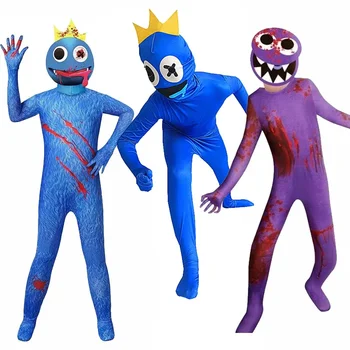 2022 Новые костюмы на Хэллоуин Аниме Rainbow friend Game Косплей Одежда для мальчиков и девочек Боди Мультфильм Детский карнавальный подарок на День рождения