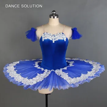 Выступление Балерины, Балетный костюм-пачка, Эластичный Бархатный Лиф с 7 Слоями Тюлевой Юбки, Женская Сценическая Танцевальная одежда для девочек BLL120