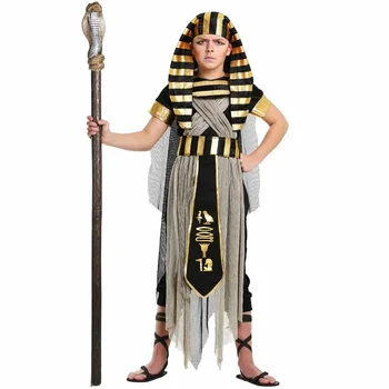 Роскошный Костюм Фараона Древний Египет Египетский для Мужчин Король Хэллоуин Косплей Карнавальная вечеринка Средневековое Вечернее платье