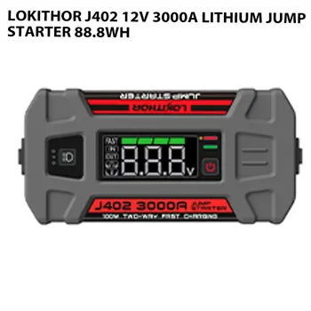 Lokithor J402 12 В 3000A Литиевый пускатель 88,8 Втч