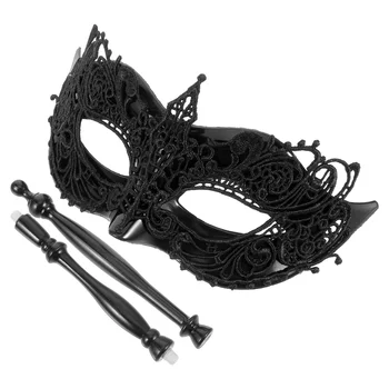 Маскарадная маска Маска для танцевальной вечеринки с палочкой Маскарадная маска Кружевная маска для женщин и девочек