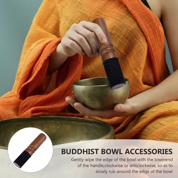 1 шт. поющая чаша с ударником, Звуковая чаша Будды, киянка для гонга (средний размер)