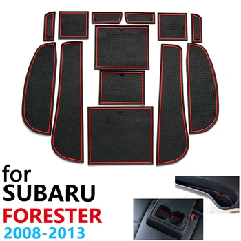 Противоскользящая резиновая подушка для чашек, дверной паз, коврик для Subaru Forester SH 2008 ~ 2013 2009 2010 2011 2012, Аксессуары, коврик для телефона