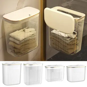 Удобный органайзер для белья, корзина для белья большой емкости, Прозрачная, для поддержания порядка В туалетной комнате, Подвесная корзина для грязной одежды
