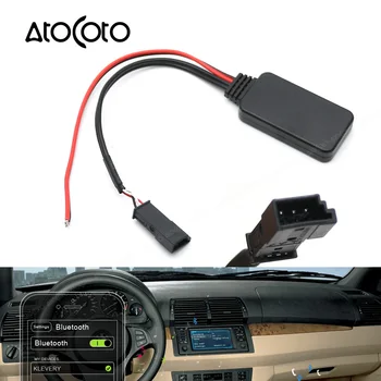 AtoCoto Автомобильный Bluetooth Модуль AUX Приемник Адаптер 3-Контактный Кабель для BMW BM54 E53 E39 E46 X5 CD-Радио Беспроводной Аудиовход