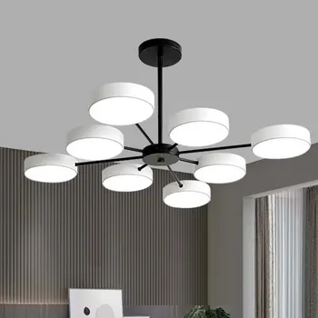 Современная потолочная люстра, Подвесной светильник для гостиной, Светодиодная Люстра, Столовая, Кухня, Высокий потолочный светильник, спальня
