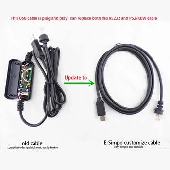Кабель RS232-USB 2mtr для сканера штрих-кодов Datalogic PSC VS2200 VS2300 Замените Старый кабель RS232 интерфейсом USB