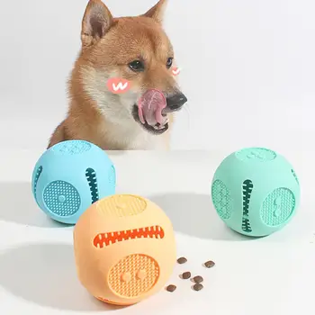 Шариковый корм для собак, Интерактивная игрушка для чистки зубов, Медленная кормушка для собак, Диспенсер для корма, Принадлежности для домашних животных