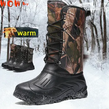 Размер 39-46, Зимняя мужская обувь для кемпинга, пешего туризма, тактики рыбалки, охоты, скалолазания, нескользящие водонепроницаемые термальные мужские и женские ботинки