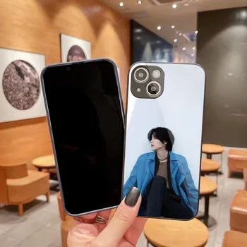 Чехол для телефона Kim-Taehyung J-Jimin для iPhone 14 13 12 11 Pro Max X XR XS 8 7 Plus из цветного жидкого стекла для телефона