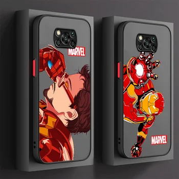 Чехол Marvel Ironman Hero Case для Xiaomi Poco M3 X4 GT X3 NFC M5s C40 M5 X5 Pro X4 Pro F3 X3 Pro Матовая Задняя Крышка
