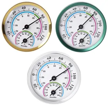 Внутренний наружный термометр-гигрометр Gold 2 в 1, датчик температуры и влажности, аналоговый гигрометр для внутреннего офиса, дома