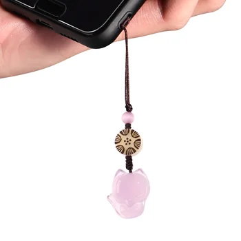 Подвеска на ремешке для мобильного телефона Hemoblo, брелок для ключей с мультяшным рисунком, сумочка, подвесной декор (розовый)