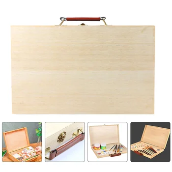 1 шт. Бытовой деревянный ящик для инструментов, чемодан для хранения красок, акварель, масло, пенал для ручек