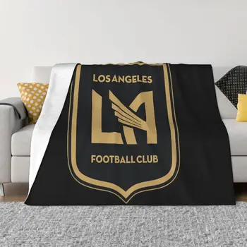 Плед футбольного клуба Лос-Анджелеса, винтажные теплые мохнатые одеяла
