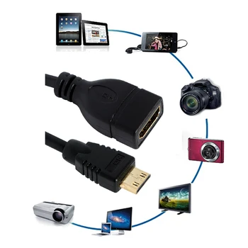 Кабель-адаптер Mini HDMI-совместимый с HDMI-совместимым гнездом конвертер Шнур 1080P