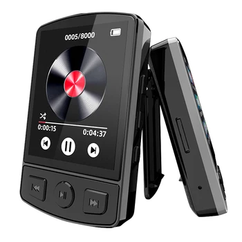 MP3-плеер Портативный Спортивный Клип Walkman Button Bluetooth-Совместимый 5,2-дюймовый Сверхлегкий MP3-плеер с 1,8-дюймовым Экраном и Электронной Книгой FM-радио