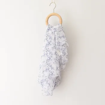 Сине-белый шарф с принтом бабочки Для женщин, Хлопчатобумажные Льняные Длинные шарфы, женский модный головной платок, Шаль, обертывания, Платки 2023 года.