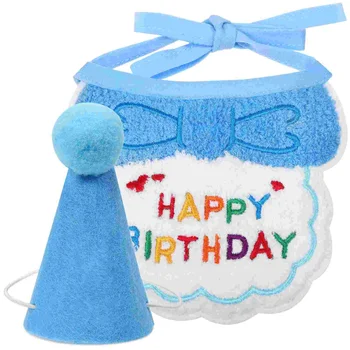 1 комплект шапки на день рождения кошки и нагрудника, шапки на день рождения собаки, шапки на день рождения питомца, украшения на день рождения собаки