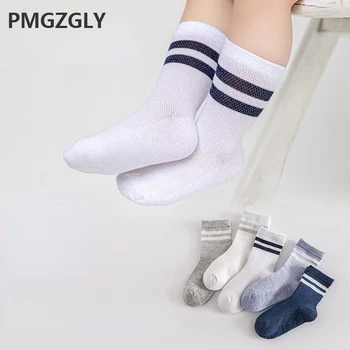 Детские спортивные носки, хлопковые носки для мальчиков, детские белые носки, сетчатые носки из чистого хлопка, студенческие носки, черные носки для мальчиков