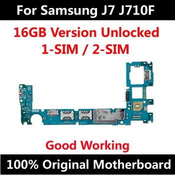 Для Samsung Galaxy J7 2016 Материнская плата J710 J710F с одной/двумя SIM-картами J710FD/DS Хорошо работает С полноценной материнской платой Android OS