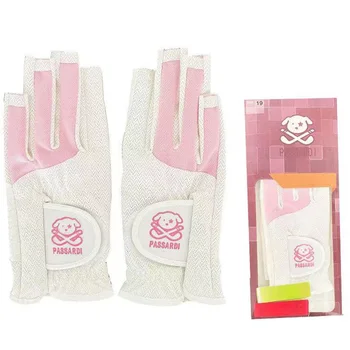1 пара женских спортивных перчаток для гольфа с открытыми пальцами, нескользящие дышащие тренировочные перчатки для левой и правой рук