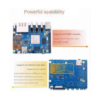 Для Orange Peel 5 Plus 16 ГБ оперативной памяти + 256 ГБ Emmc Модуль RK3588 Восьмиядерный Поддержка 8K Видео 2.5G WiFi6 BT Комплект модулей EU Plug